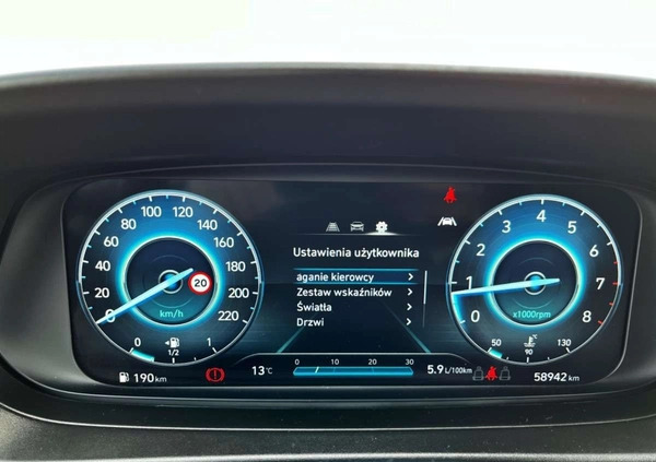 Hyundai i20 cena 59900 przebieg: 58945, rok produkcji 2020 z Ciechanowiec małe 596
